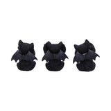 Three Wise Vampuss, Hear See Speak No Evil Vampire Cat Ornaments