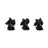 Three Wise Vampuss, Hear See Speak No Evil Vampire Cat Ornaments