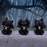 Three Wise Vampuss, Hear See Speak No Evil Vampire Cat Ornaments