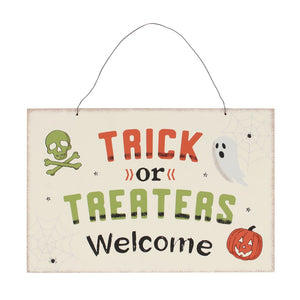 Trick or Treaters Welcome Halloween Sign