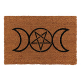 Natural Triple Moon Recycled Coconut Doormat