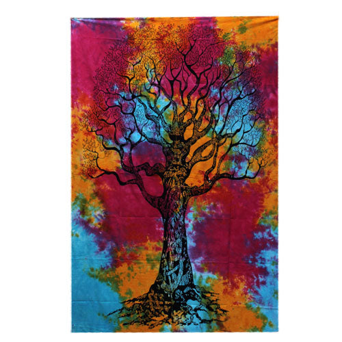 Winter Tree Cotton Bedspread Wall Hanging