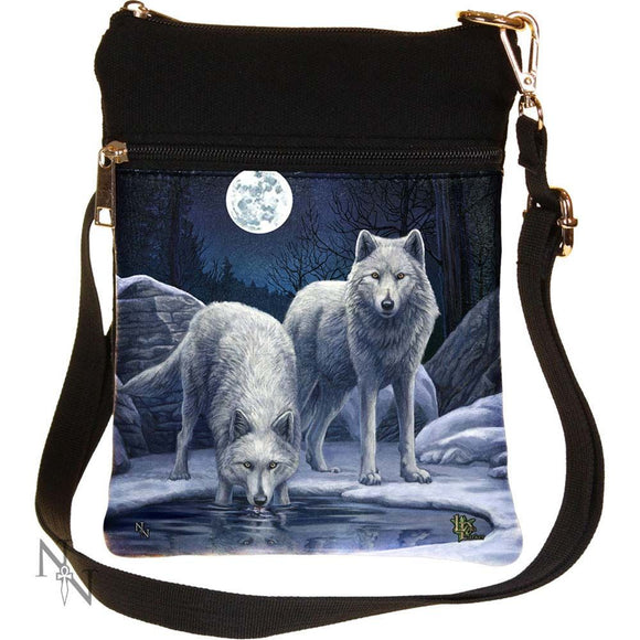 Warriors Of Winter Wolf Shoulder Bag by Lisa Parker