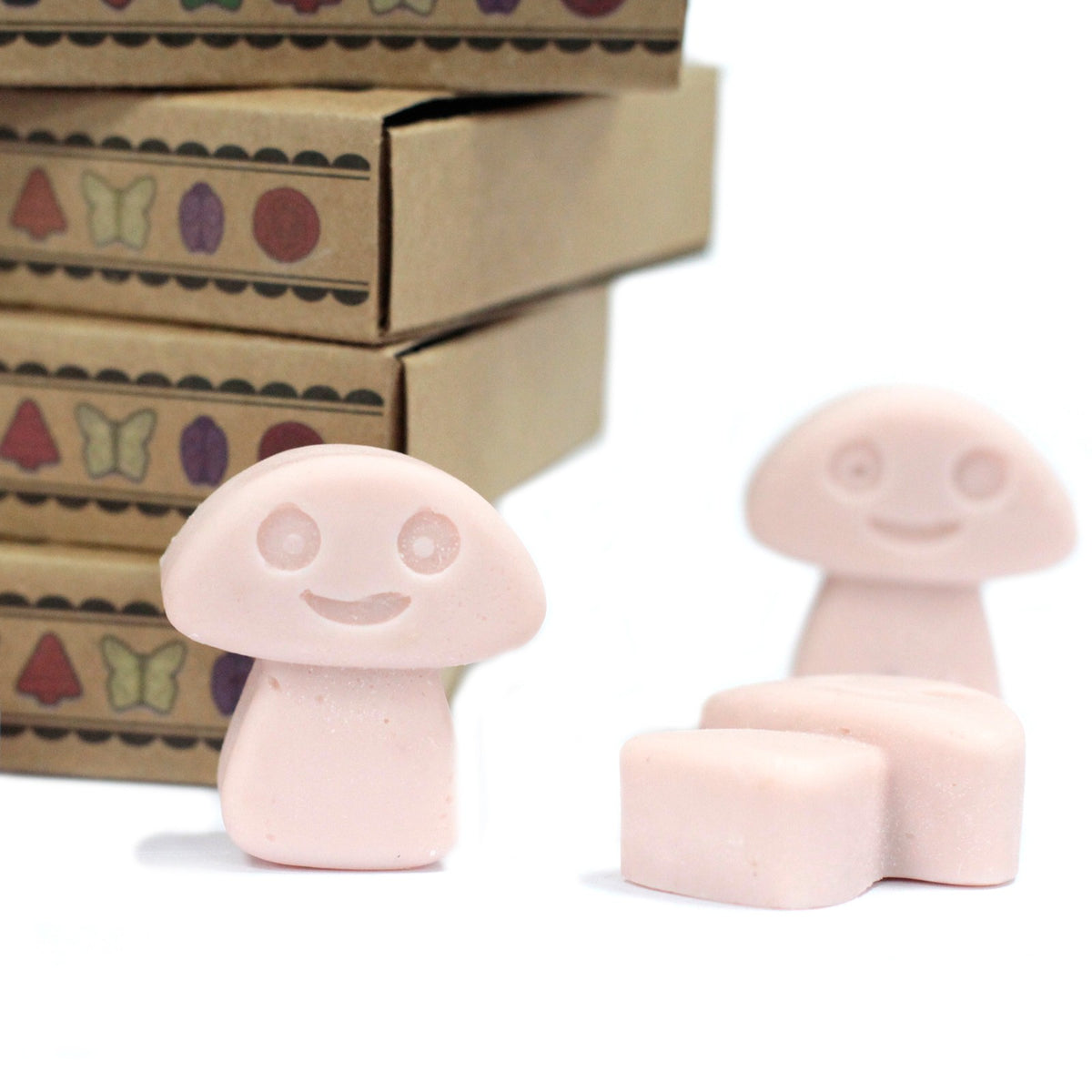 Ginger soy wax melts in mushroom shapes
