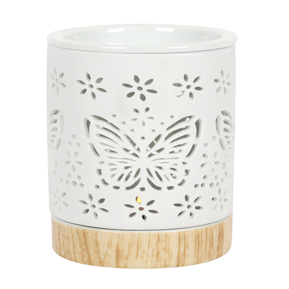 White Butterfly Oil Burner