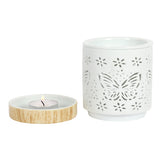 White Butterfly Oil Burner
