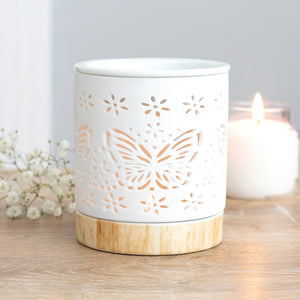 White Butterfly Oil Burner