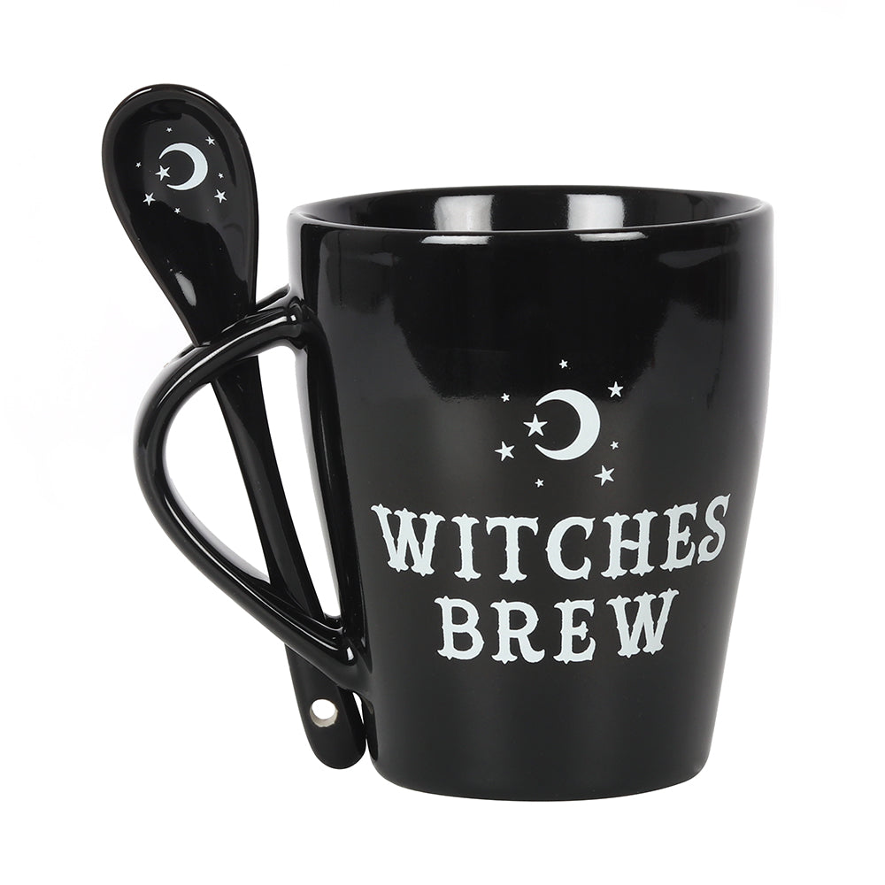 Witches Brew Black Mug and Spoon Set