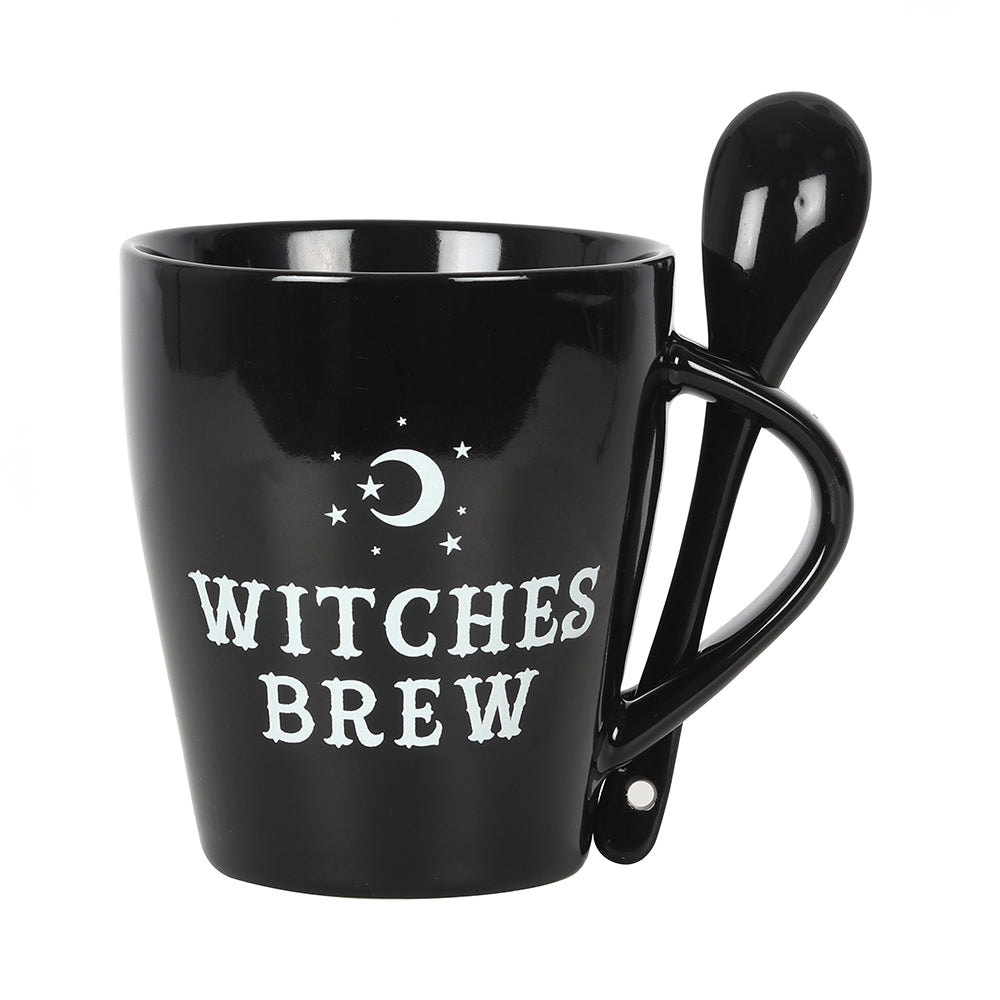 Witches Brew Black Mug and Spoon Set