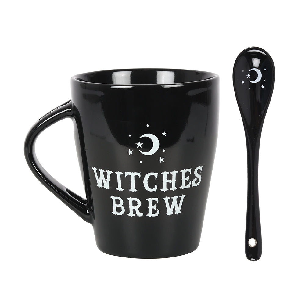 Witches Brew Black Mug and Spoon Set