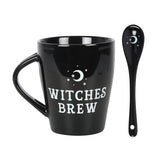 Witches Brew Black Mug and Spoon Set