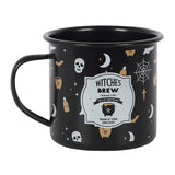 Witches Brew Black Enamel Mug