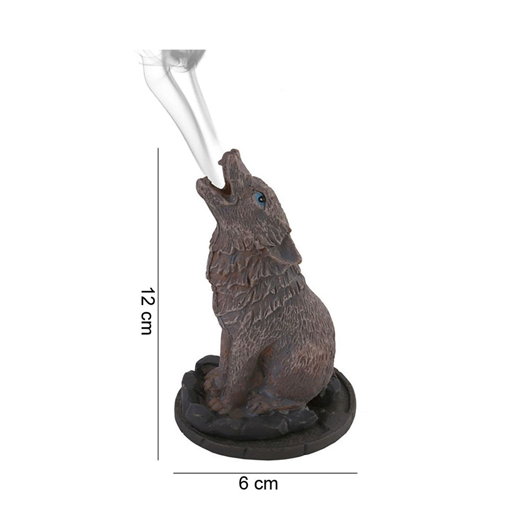 Howling Wolf Incense Cone Holder