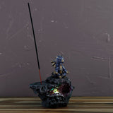 Yoga Dragon Incense Stick Holder, LED Colour Changing Crystal Cave