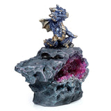 Yoga Dragon Incense Stick Holder, LED Colour Changing Crystal Cave
