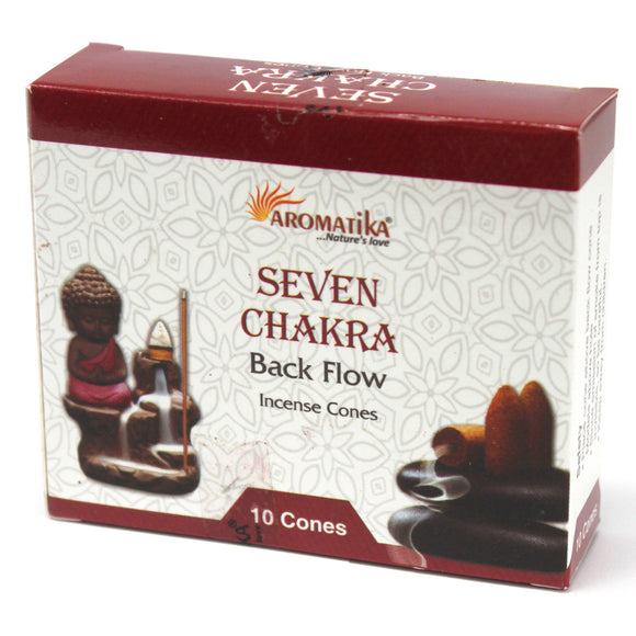 Seven Chakras Aromatika Backflow Incense Cones