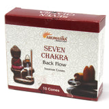 Seven Chakras Aromatika Backflow Incense Cones