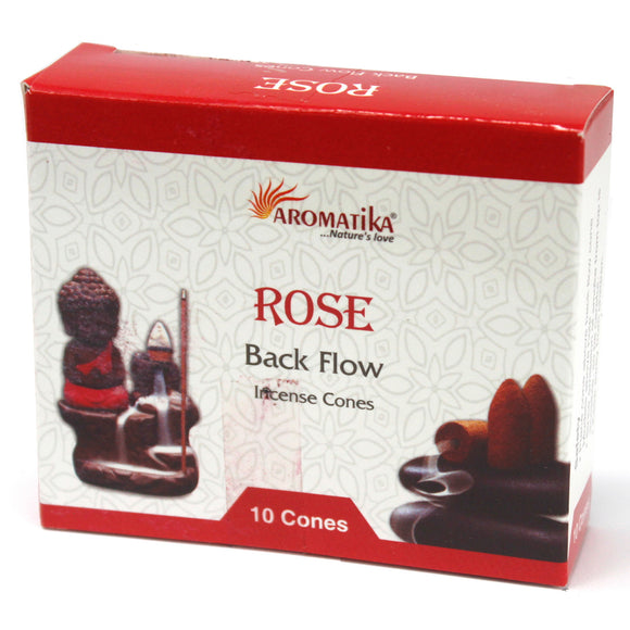 Rose Aromatika Backflow Incense Cones