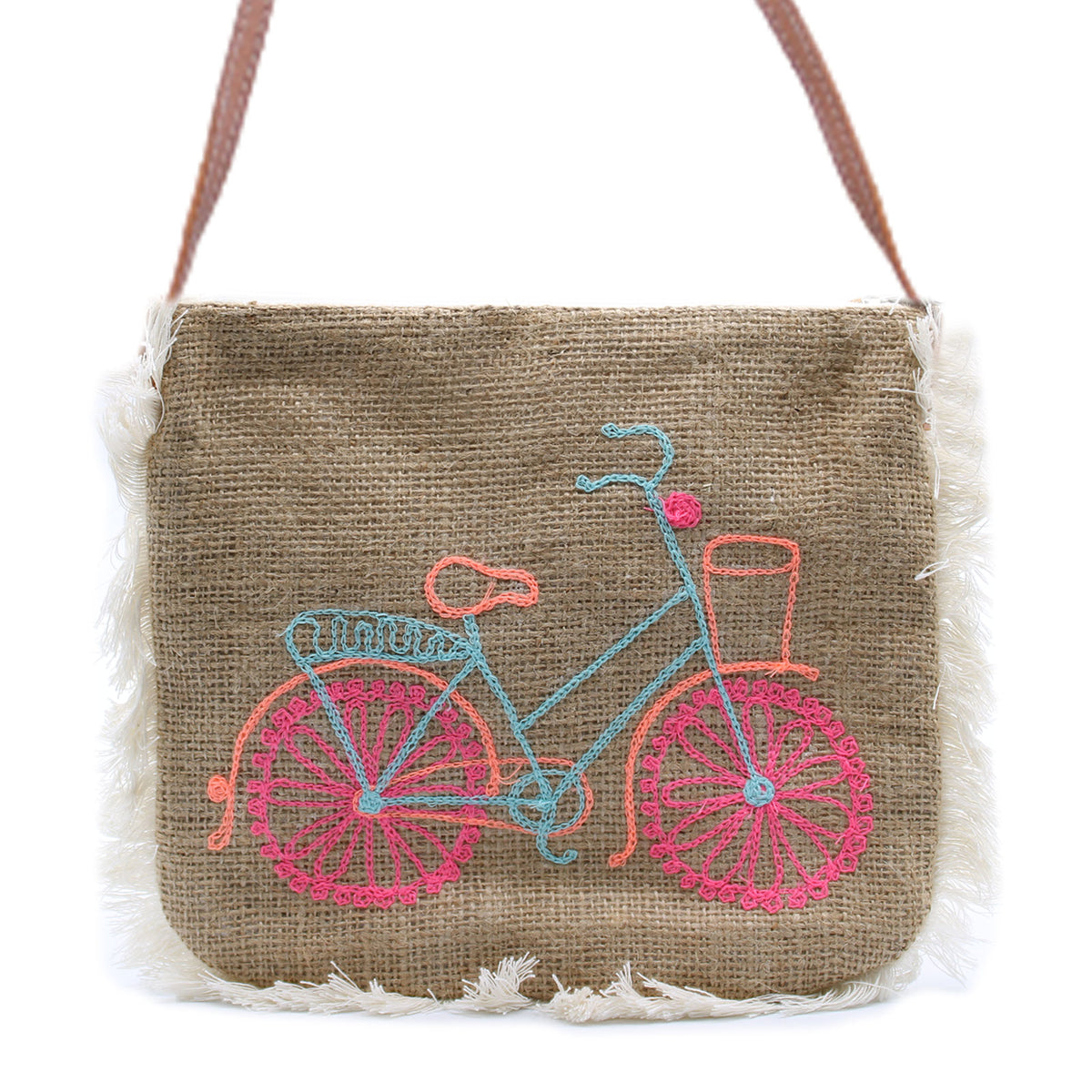 vintage style handbag, bicycle design 