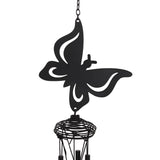 black butterfly wind chime