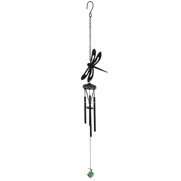 black dragonfly cut-out windchime