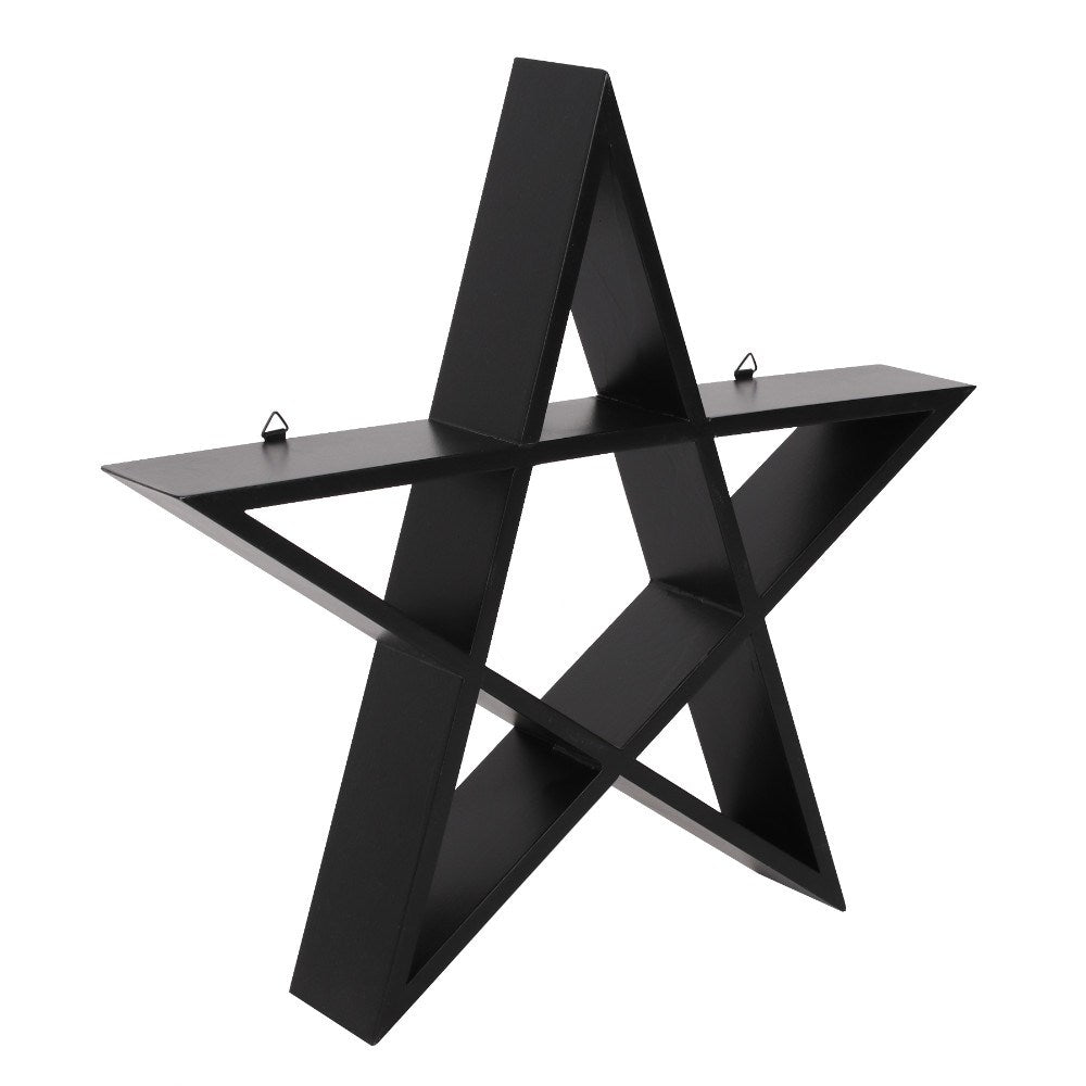 Pentagram Black Star Wall Shelf