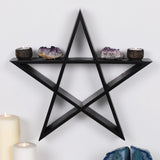 Pentagram Black Star Wall Shelf