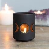 Black Triple Moon Tealight Candle Holder