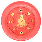 red buddha incense holder