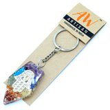 Chakra cyrystal Hamsa keyring