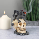 dragon and skull incense cone burner