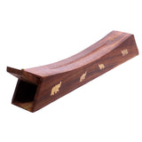 Elephant wooden incense holder, with incense stick storage box