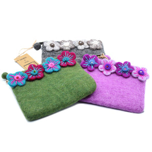 Flower Handmade Felt Coin Purse