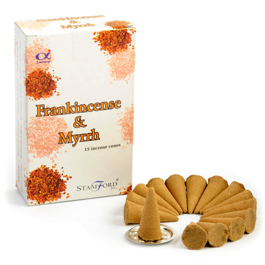 Stamford Frankincense & Myrrh incense cones