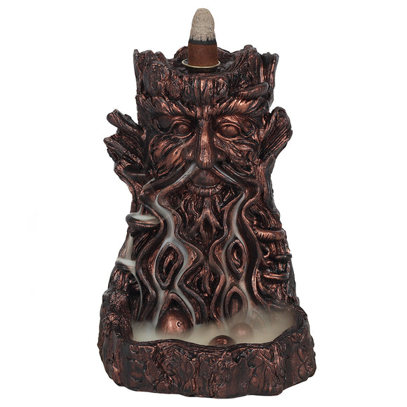 bronze greenman backflow incense holder