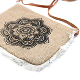 Mandala Print Fringe Bag