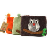 Owl Felt Large Purse