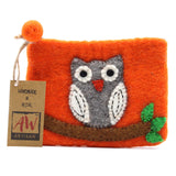 Owl Felt Large Purse
