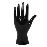 black palmistry hand ornament ring holder