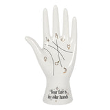White Astrology Palmistry Hand Ornament