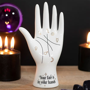 White Astrology Palmistry Hand Ornament
