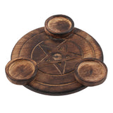 Pentagram Star Triple Tealight Candle Holder