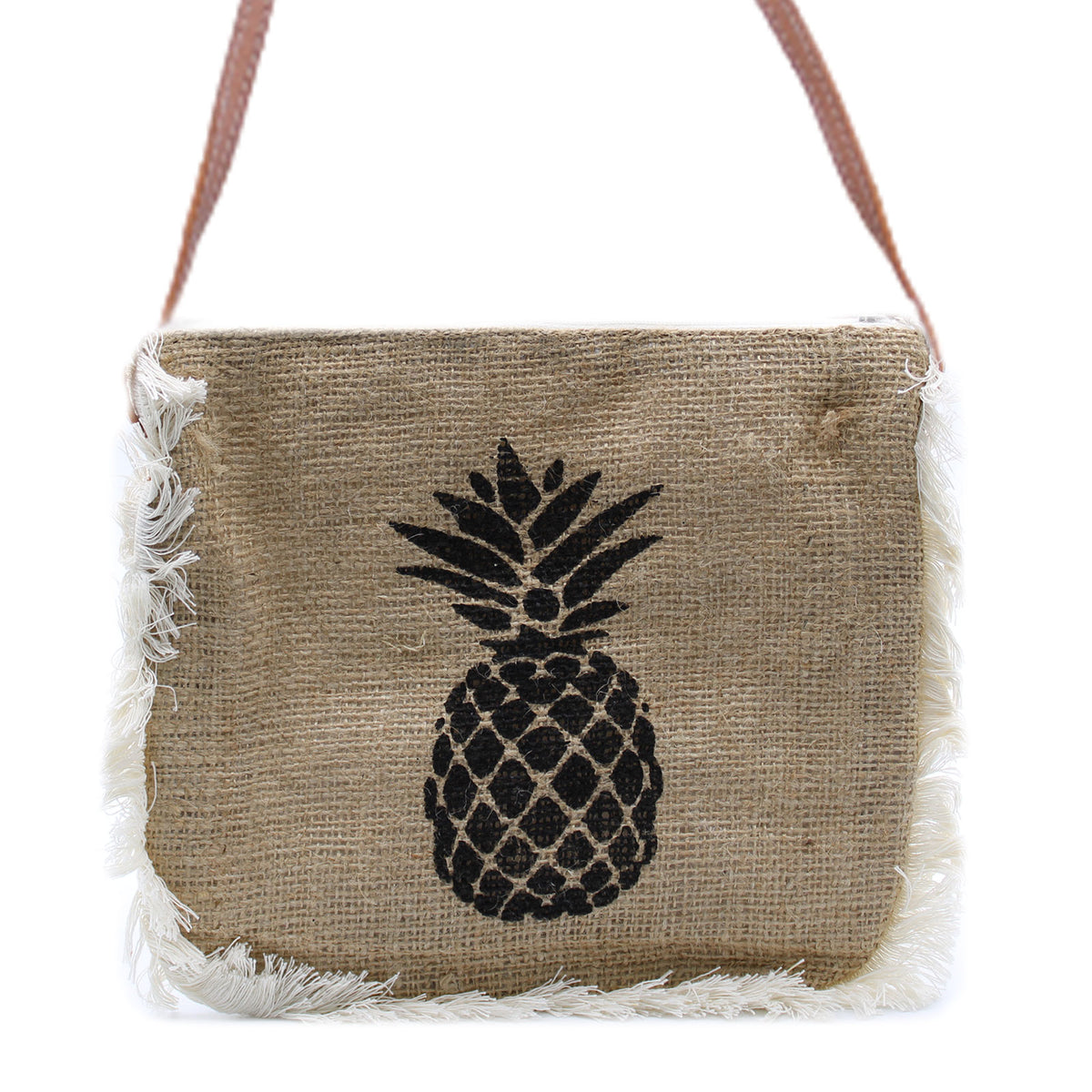 Pineapple Print Fringe Bag