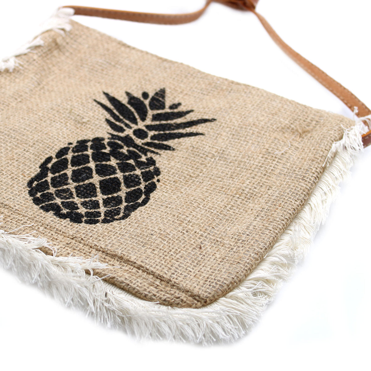Pineapple Print Fringe Bag