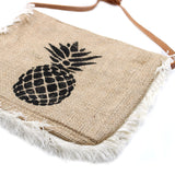 Pineapple Print Fringe Bag