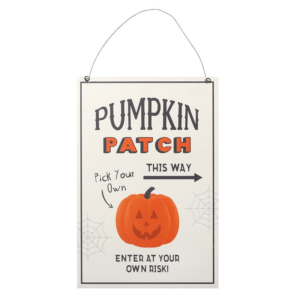 Halloween Pumpkin Patch hanging wall sign