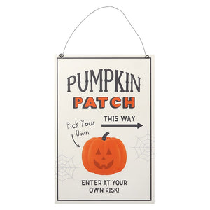 halloween decoration, pumpkin patch sign