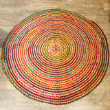 Recycled Cotton & Jute Round Rug