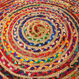 Recycled Cotton & Jute Round Rug
