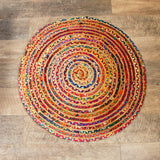 Recycled Cotton & Jute Round Rug